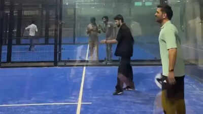 ‘Captain Cool meets Music Sensation’: Viral video of MS Dhoni playing padel with Anirudh steals the show – Watch | Cricket News