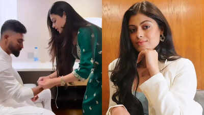 Asha Bhosle’s granddaughter Zanai Bhosle ties Rakhi to cricketer Mohammed Siraj; Puts dating rumours to rest | Hindi Movie News