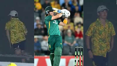 Watch: Fan ‘steals’ ball? Spectator plays hilarious prank after Dewald Brevis’ smashing six | Cricket News