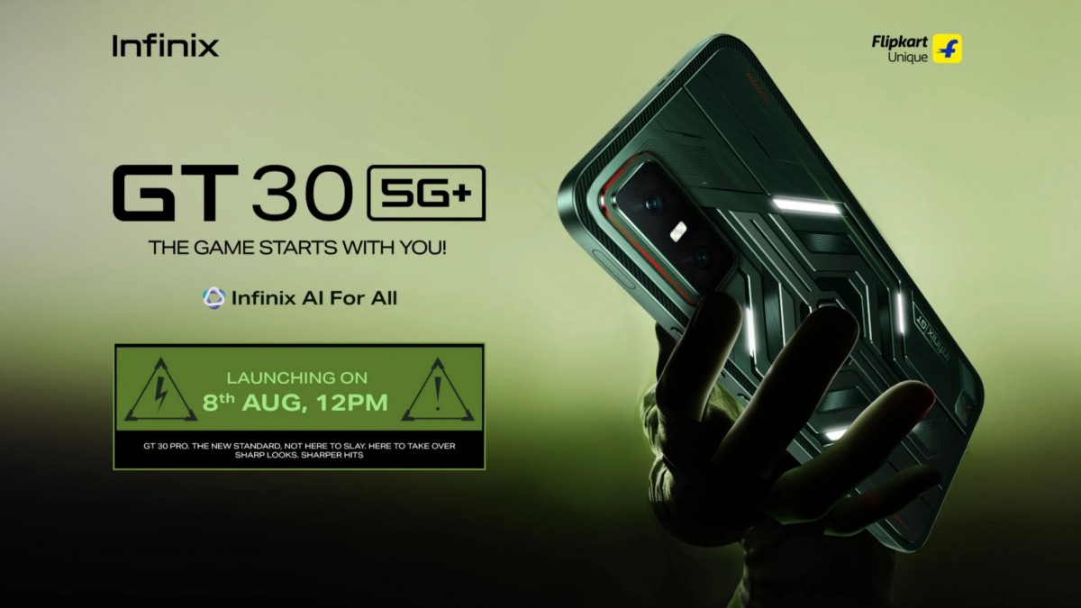 Infinix GT 30 5G+’s key specs and colors revealed by Flipkart