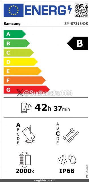Samsung Galaxy S25 FE, Tab S11, Tab S11 Ultra and Tab S10 Lite energy labels reveal battery info