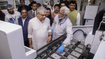 Electronics push: Ashwini Vaishnaw inaugurates first tempered glass factory in Noida; Optiemus to invest Rs 800 crore