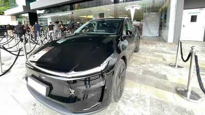 Tesla Showroom: Tesla inaugurates first Delhi showroom, Model Y bookings open |