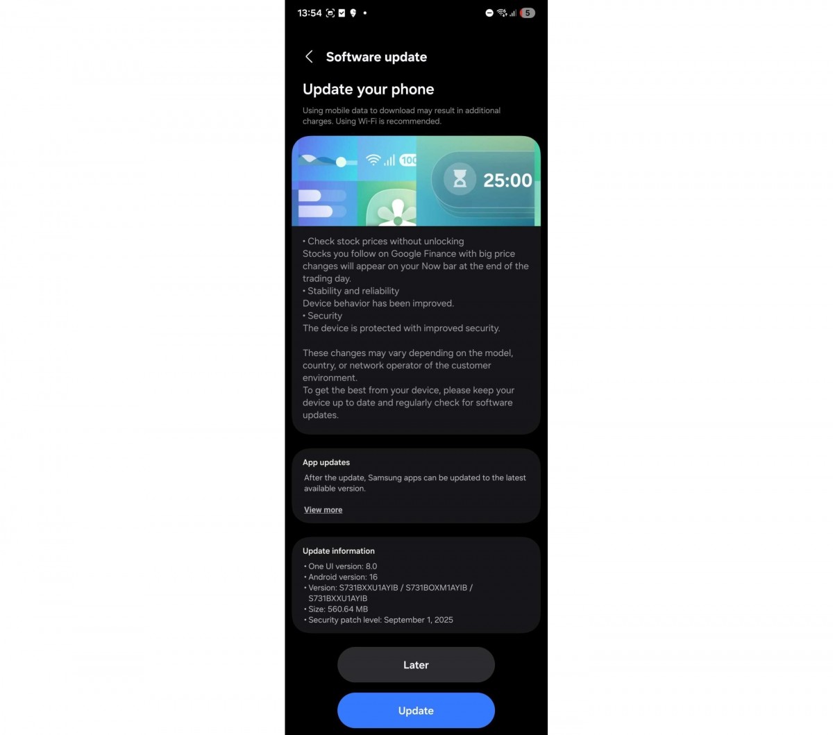 Samsung Galaxy S25 FE receives its first update, here’s what’s new