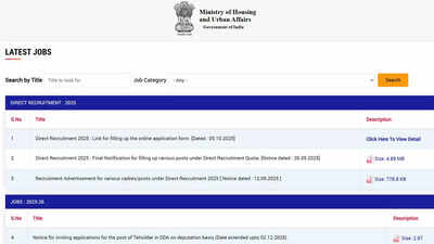 DDA recruitment 2025: Last date to apply online for MTS, JSA, Patwari, JE, Steno posts; check direct link here