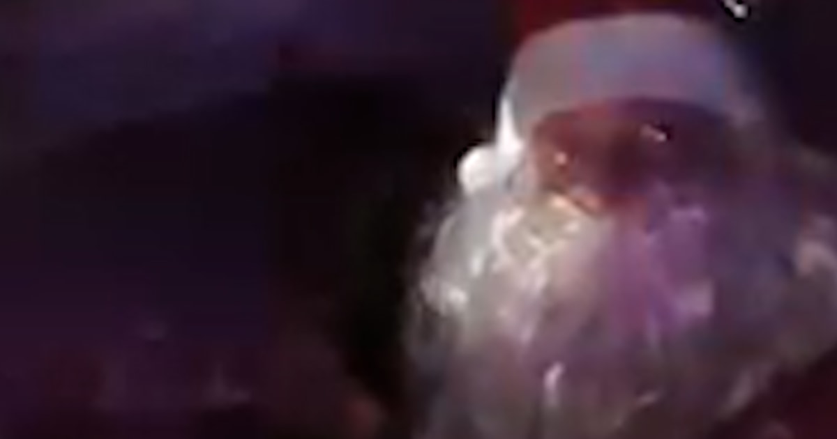 Bodycam captures man dressed as Santa pulled over