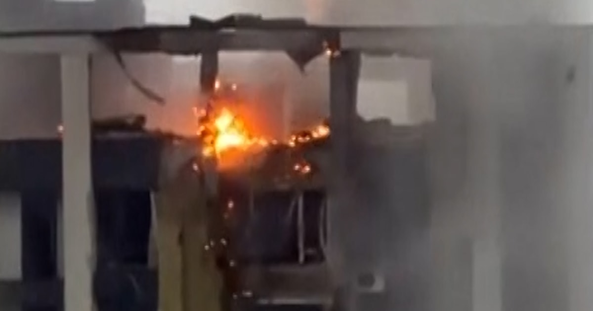 Video appears to show drone strike on building in Kyiv