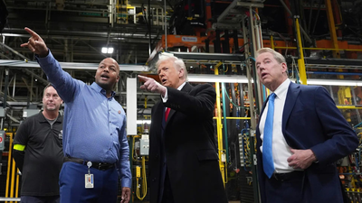 Donald Trump tours Michigan Ford plant: US president pushes manufacturing agenda; brushes-off lingering economic fears
