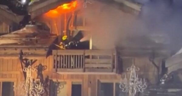Fire rips through ski resort in French Alps
