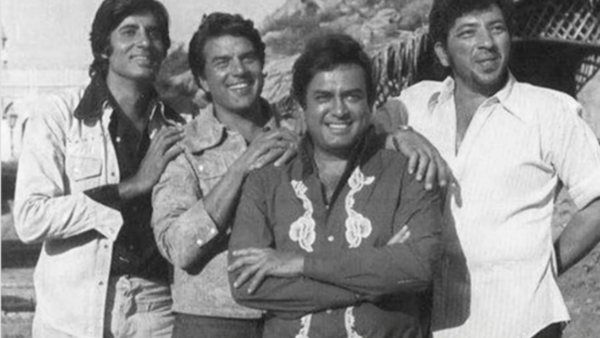 Rare pics from Dharmendra and Amitabh Bachchan starrer reveal life on set before the film became iconic