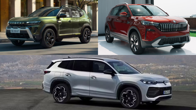 Volkswagen Tayron R-line vs Skoda Kushaq vs Renault Duster: Specs, features compared