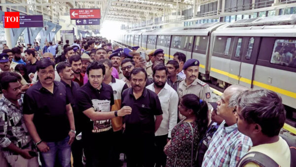Bengaluru metro fare hike showdown: BJP MP Tejasvi Surya detained | Bengaluru News