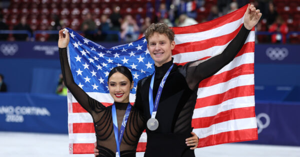 Madison Chock and Evan Bates fall just short of gold in ice dance final