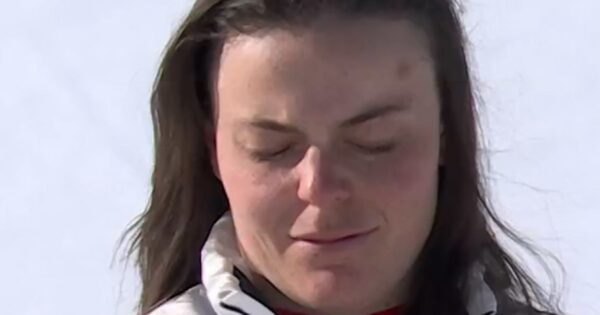 Breezy Johnson wins first U.S. gold, revels in anthem