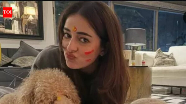 Ananya Panday Celebrates Holi with Family and Pets in Colorful Style |