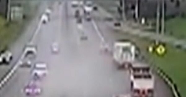 High-speed chase ends with rollover on highway
