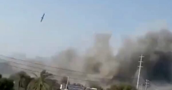 Video appears to show missile strike near Iranian school