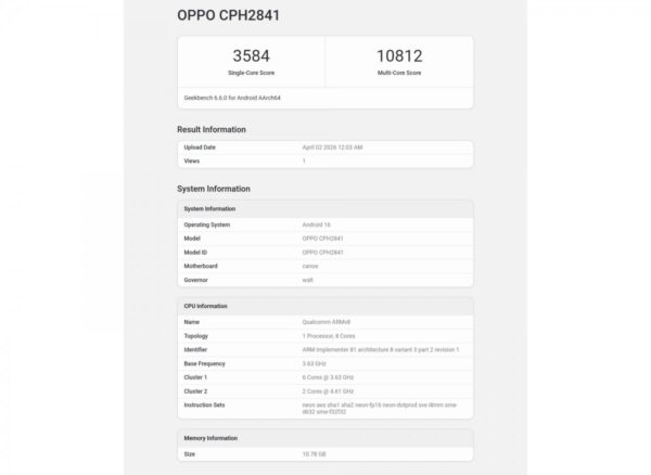 Global Oppo Find X9 Ultra runs Geekbench, reveals its chipset and memory amount
