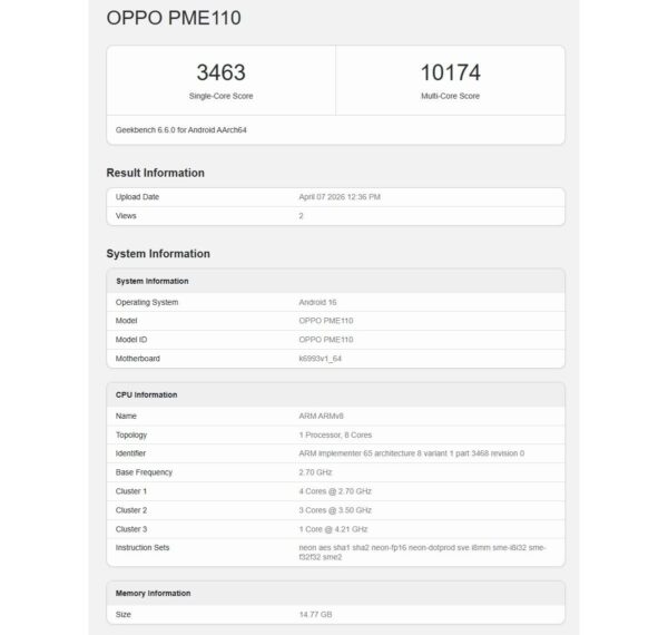 Oppo Find X9s Pro will have a teleconverter, Geekbench run reveals its chipset
