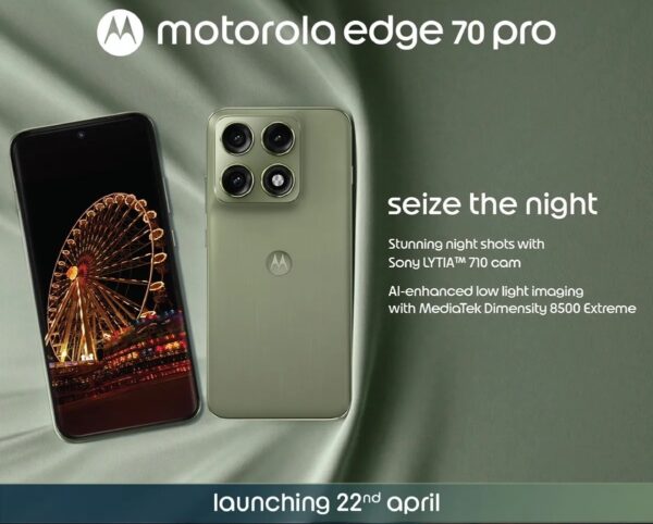 Motorola Edge 70 Pro to debut on April 22, key specs revealed