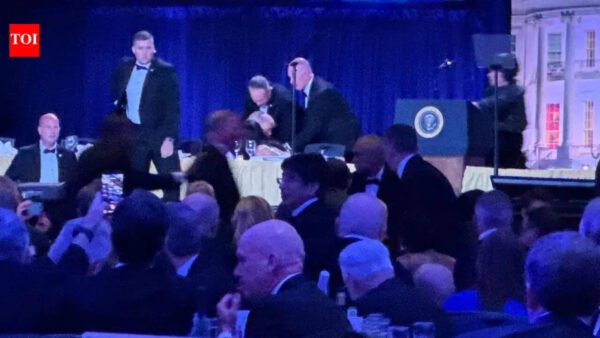 Watch: How JD Vance was evacuated amid gunfire panic at White House correspondents’ dinner