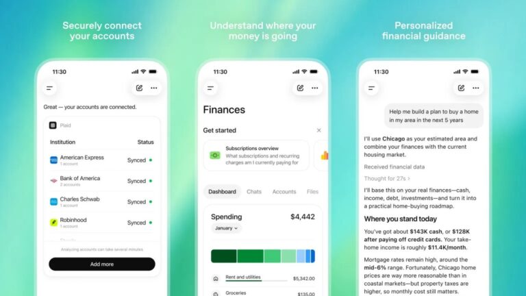OpenAI launches ChatGPT Finance, lets you connect your bank accounts