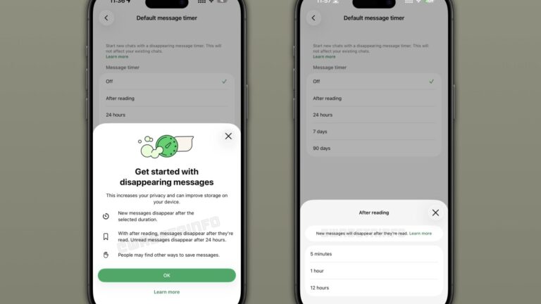 WhatsApp is now testing the View-Once disappearing messages feature on iOS