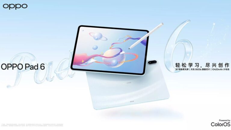 Oppo Pad 6 launches with Dimensity 9500s, 12-inch screen, 10,420 mAh battery