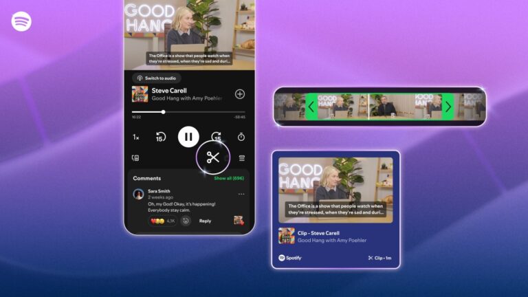 Spotify enables saving and sharing clips from podcasts