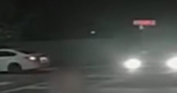 Driver nearly clips child after speeding by school bus