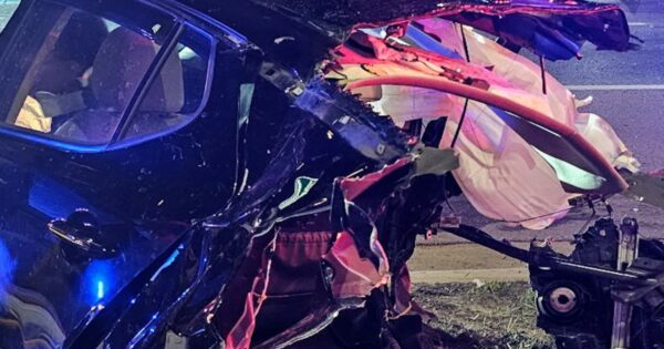 Woman survives car being cut in half