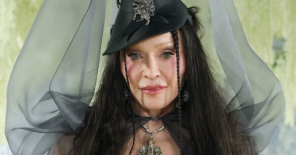 Madonna wows in ethereal black Saint Laurent dress