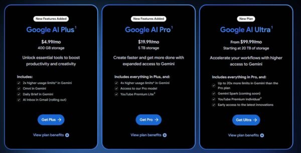 Google makes its AI Plus plan cheaper, doubles the cloud storage that comes with it