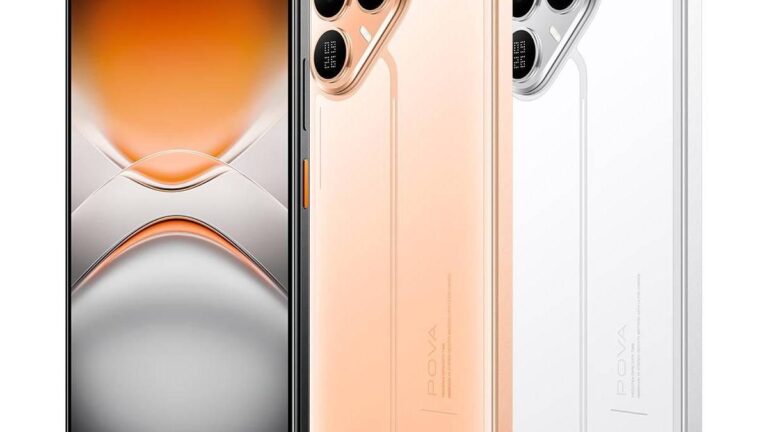The new Tecno Pova 8 boasts an 8,000mAh battery, Alive Matrix Display on its back