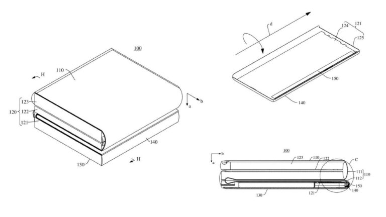 Huawei’s vertical tri-fold emerges in patent