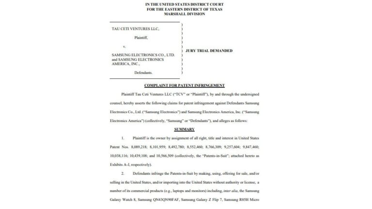 Samsung gets sued by another patent troll trying to make a quick buck