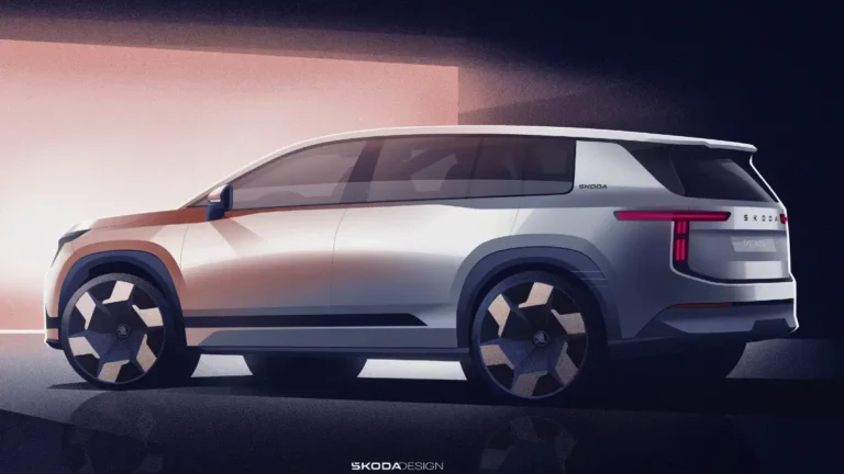 Skoda Peaq 7-Seater Electric SUV Breaks Cover in Official Sketches