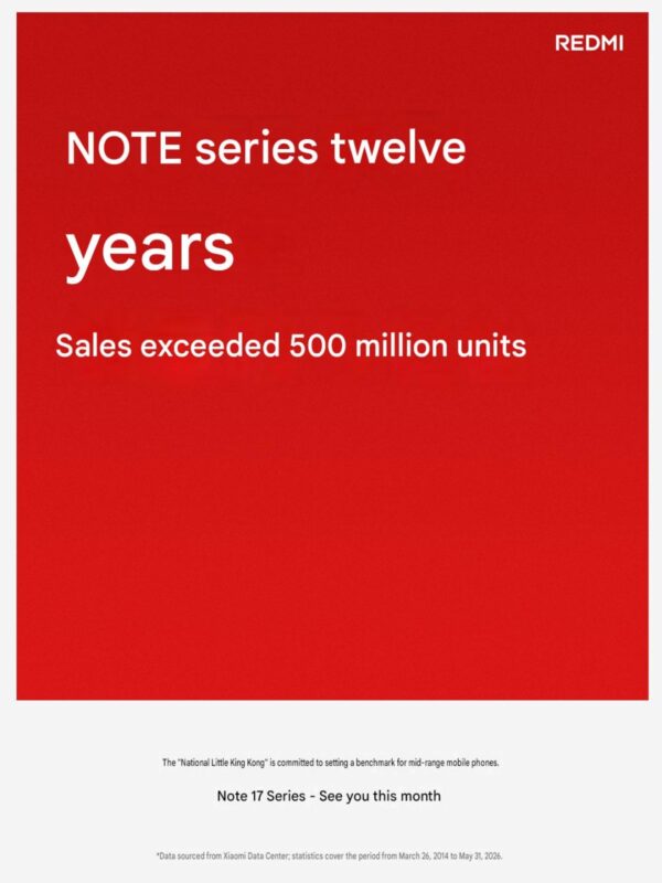 Redmi Note 17 series confirmed to launch this month