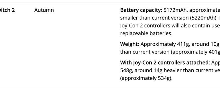 Nintendo is giving the Switch 2 a user-replaceable battery