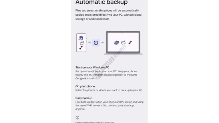 Android’s upcoming automatic backup to PC feature excludes Samsung devices