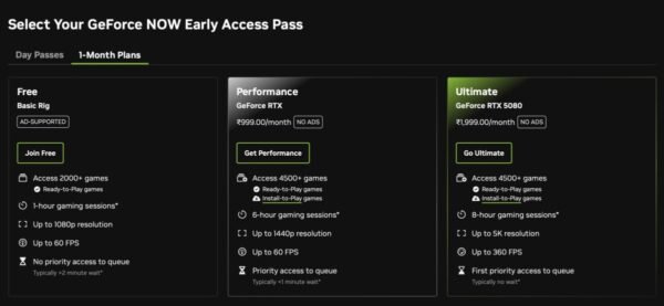 Nvidia GeForce Now is available in India with free, Performance and Ultimate tiers