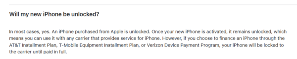 Carrier-financed iPhones in the US now get locked to that carrier