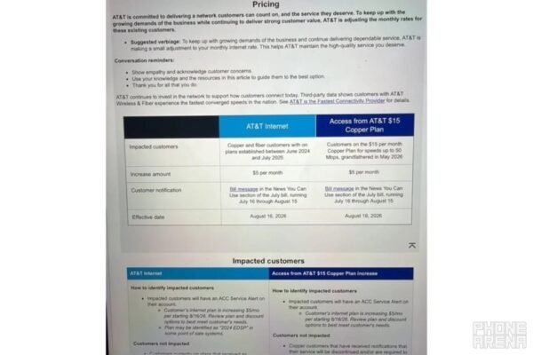 AT&T is raising prices next month, leaked document reveals