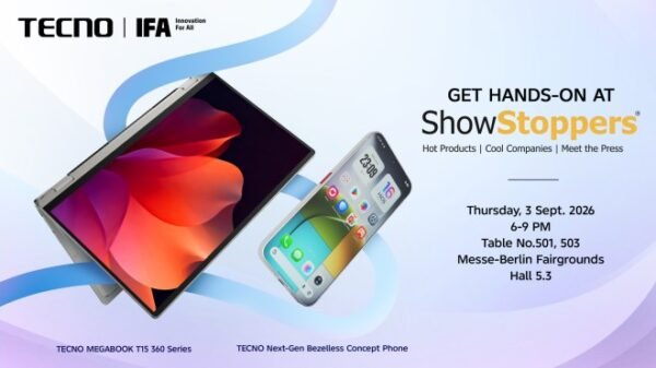 Tecno will bring a bezelless concept phone to IFA, a laptop with a 360° hinge and more